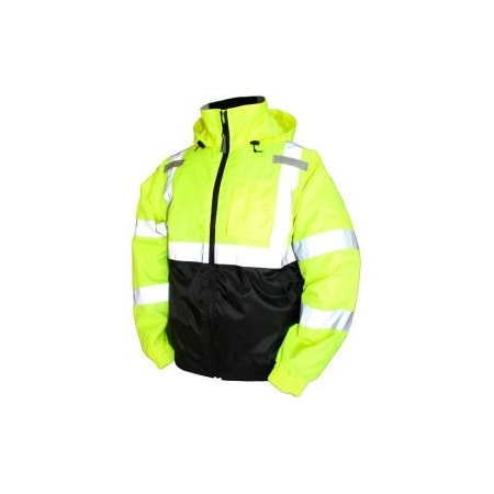Tingley Tingley J26112 Bomber II Hooded Jacket, Fluorescent Yellow/Green/Black, 4XL J26112.4X